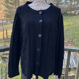 Black Button Sweater